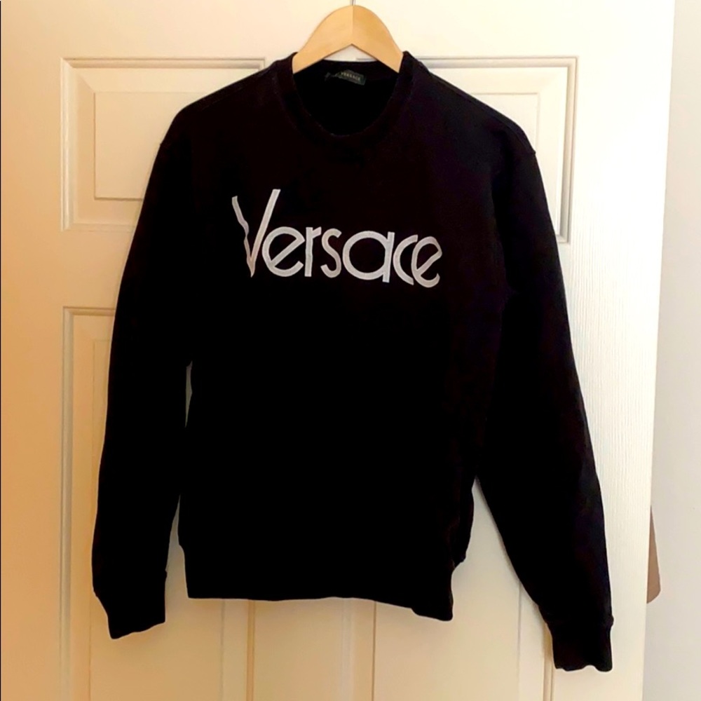 Versace Embroidered Black Sweater, M